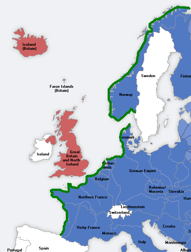 Atlantvolden kort - AltaltikWall karte - AtlanticWall map