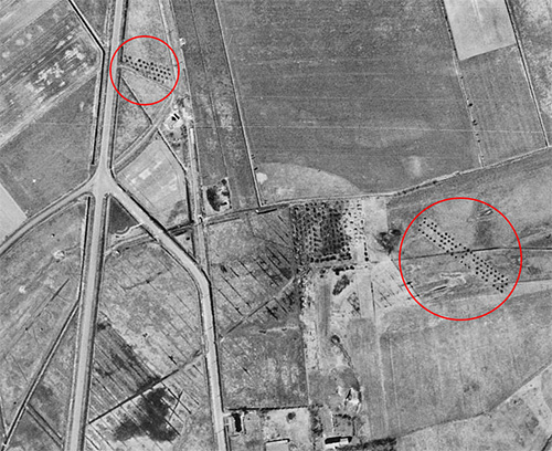 Rester af panserminer i den nordlige ende af Stützpunktgruppe Aggersund